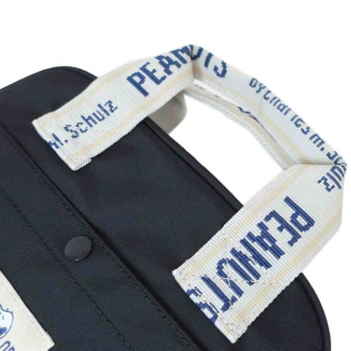 スヌーピー トートバッグ スクエアトートバッグ BK ピーナッツ キャラクター グッズ