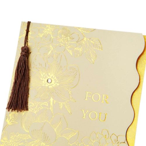 グリーティングカード 線描き花 多目的 グッズ メール便可