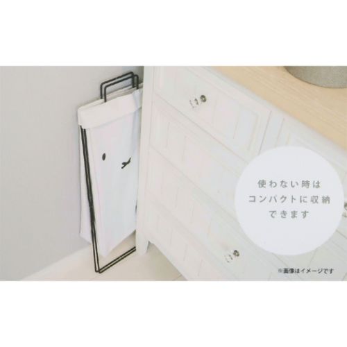 ミッフィー 洗濯カゴ 折り畳めるランドリーバスケット 縦型 ディックブルーナ 絵本キャラクター グッズ