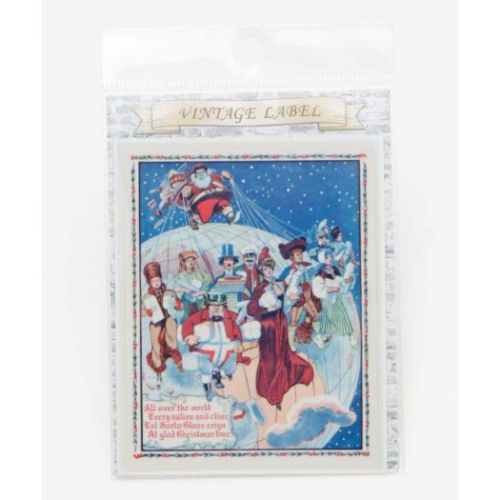シールクリスマス サンタクロースステッカー SANTA＆WORLD 可愛い グッズ メール便可
