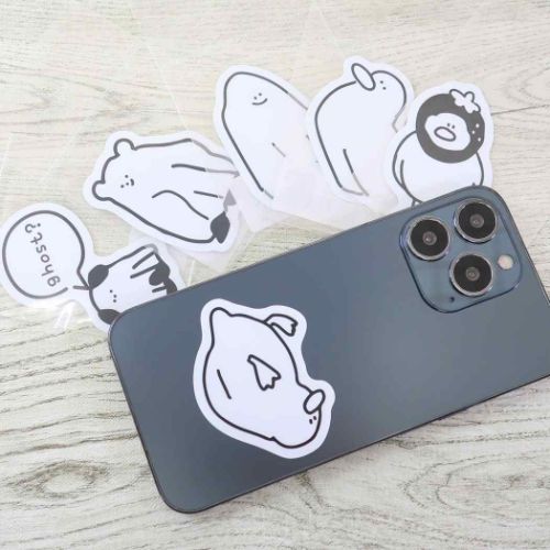 ビッグシール ステッカー swimming duck かわいい グッズ メール便可