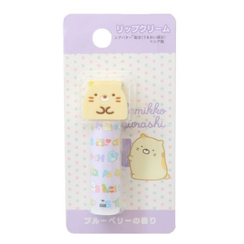 すみっコぐらし コスメ雑貨 マスコット付きリップクリーム ねこ サンエックス キャラクター グッズ メール便可