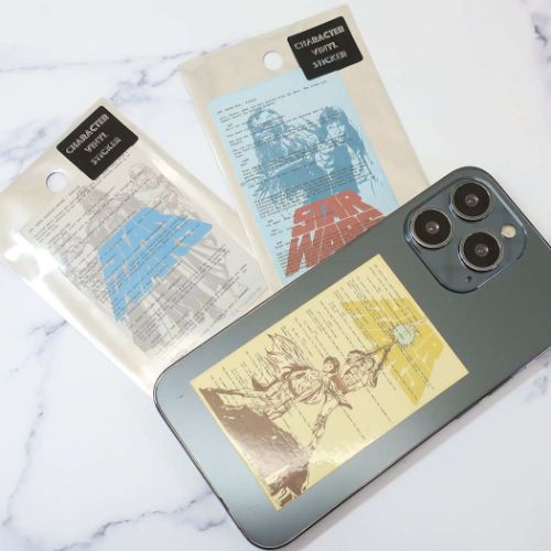 スターウォーズ キャラクターステッカー ダイカットシール レトロポスター YE STAR WARS キャラクター グッズ メール便可