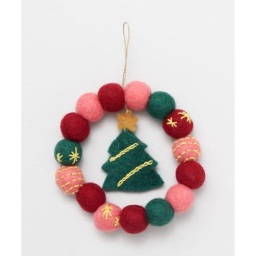 インテリア雑貨 クリスマスモチーフリース RED クリスマスツリー 飾り グッズ メール便可