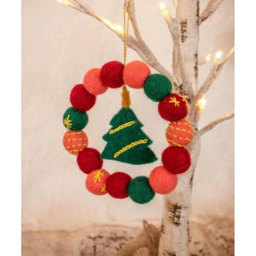 インテリア雑貨 クリスマスモチーフリース RED クリスマスツリー 飾り グッズ メール便可