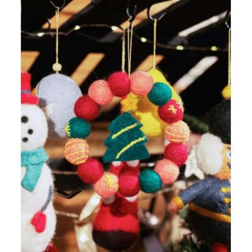 インテリア雑貨 クリスマスモチーフリース RED クリスマスツリー 飾り グッズ メール便可