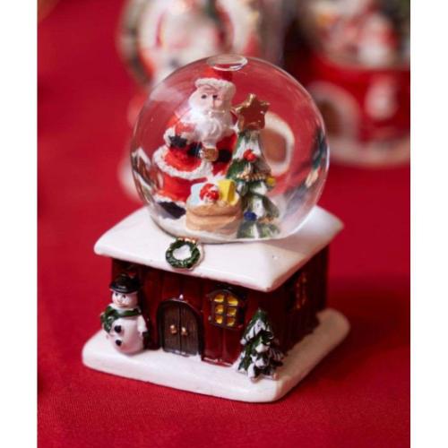 インテリア雑貨 ウッディハウススノードーム RD PRESENT SANTA クリスマス 置物 グッズ