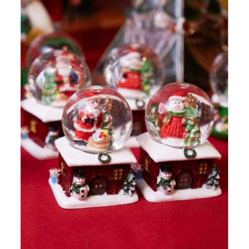 インテリア雑貨 ウッディハウススノードーム RD PRESENT SANTA クリスマス 置物 グッズ