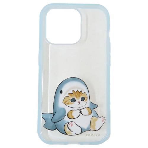 モフサンド iPhone15 Pro IIIIfit Clear 2023 iPhone 6.1inch 3LENS model対応ケース サメにゃん mofusand キャラクター グッズ