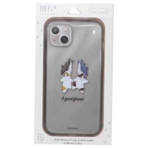 モフサンド iPhone15 Plus/14 Plus IIIIfit Clear 2023 iPhone 6.7inch 2LENS model対応ケース なかよし mofusand キャラクター グッズ