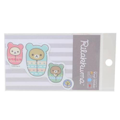 リラックマ ステッカーキャラクター ダイカットステッカー 寝袋 サンエックス キャラクター グッズ メール便可