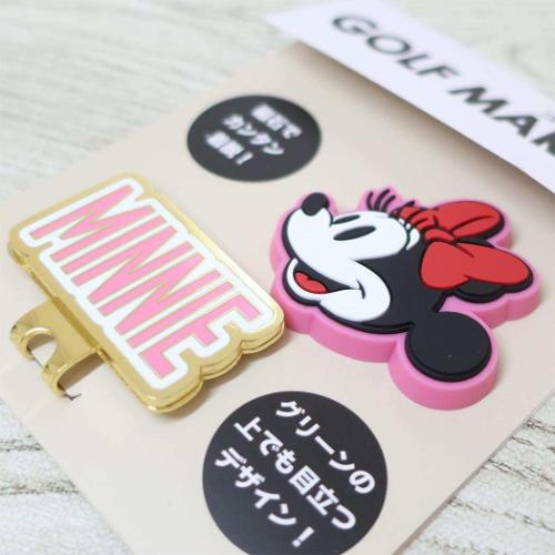 ミニーマウス ゴルフ用品 ゴルフマーカー キュートフェイス ディズニー キャラクター グッズ メール便可