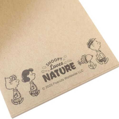 スヌーピー メモ帳 SNOOPY LOVES NATURE メモ ピンク ピーナッツ キャラクター グッズ メール便可