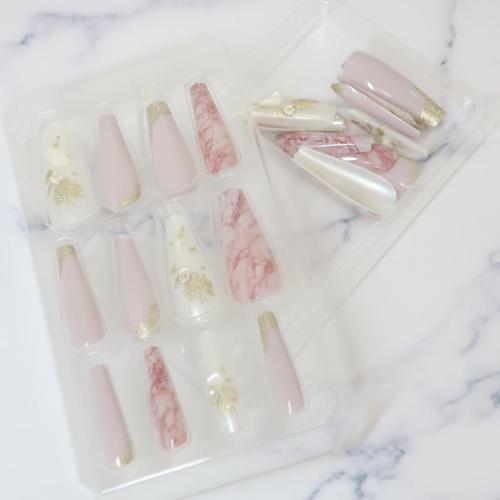 デコラティブネイル コスメ雑貨 ネイルチップ 大理石グレージュ おしゃれ グッズ メール便可