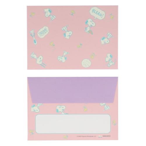 スヌーピー レターセット ダイカットミニレターセット PEANUTS AMERICAN TASTE 10 バイオレット ピーナッツ メール便可