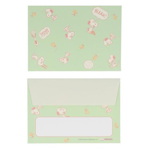 スヌーピー レターセット ダイカットミニレターセット PEANUTS AMERICAN TASTE 10 アイボリー ピーナッツ メール便可