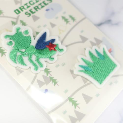 ワッペン アイロンパッチシール カマキリ キッズ グッズ メール便可