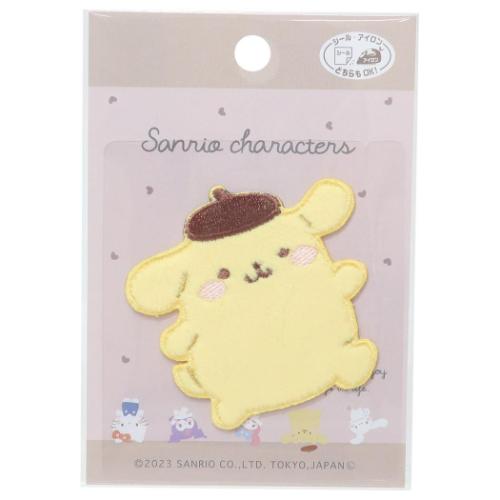 ポムポムプリン ワッペン アイロンパッチシール サンリオ キャラクター グッズ メール便可