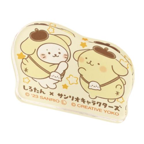 サンリオキャラクターズ クリップ アクリルクリップ シロタン ポムポムプリン A サンリオ キャラクター グッズ メール便可