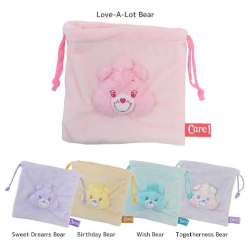 ケアベア 巾着袋 フェイスマスコット巾着 きんちゃくポーチ Love-A-Lot Bear CareBears キャラクター グッズ メール便可