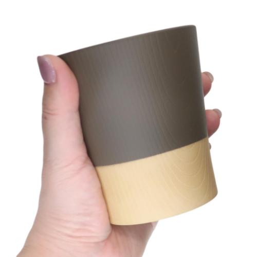 スヌーピー タンブラー 塗分けカップ スヌーピー&チャーリー ブラウン リラックスタイム くるみ色 ピーナッツ キャラクター グッズ