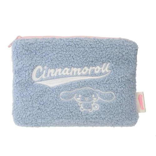 サンリオキャラクターズ コスメポーチ ボア フラットポーチ シナモロール サックスブルー サンリオ キャラクター グッズ