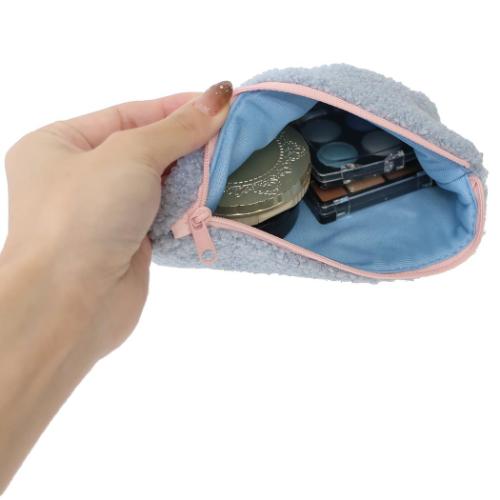 サンリオキャラクターズ コスメポーチ ボア フラットポーチ シナモロール サックスブルー サンリオ キャラクター グッズ