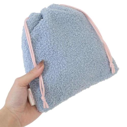 サンリオキャラクターズ 巾着袋 ボア キンチャク シナモロール サックスブルー サンリオ キャラクター グッズ