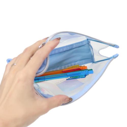 チルクラウド ペンポーチ サンカククリアペンケース COLORFUL MOFU 新入学 かわいい グッズ