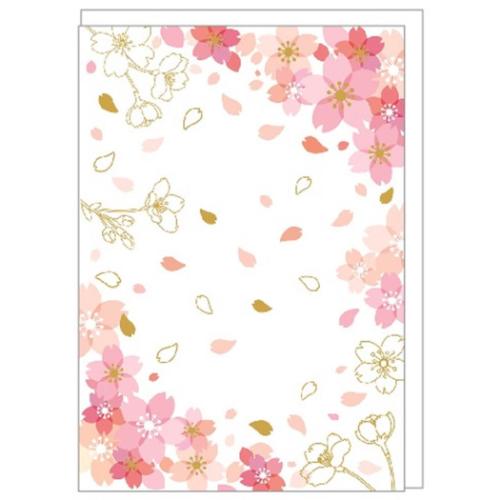 メッセージカード さくらグリーティングカード 桜咲く 多目的カード グッズ メール便可