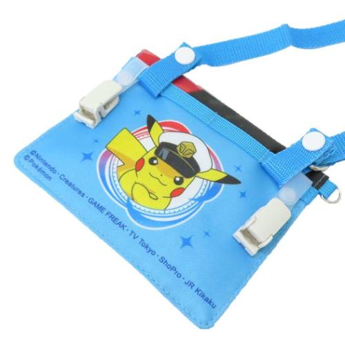 ポケットモンスター キッズポシェット ショルダー付きおでかけウォレット ブルー ポケモン キャラクター グッズ メール便可