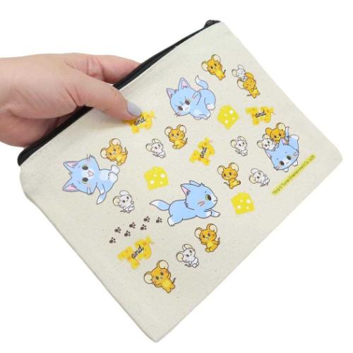 トムとジェリー コスメポーチ フラットポーチ いっぱい ワーナーブラザース キャラクター グッズ メール便可