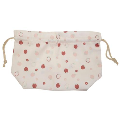 ランチ巾着 お弁当きんちゃくポーチ いちご 新入学 女の子 グッズ メール便可