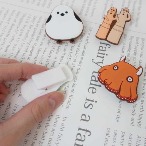 クリップ 大人の図鑑ラバークリップ メンダコ かわいい グッズ メール便可