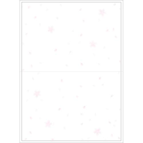 グリーティングカード ハル JSC7-4 二つ折りカード 春 しだれ夜桜 かわいい グッズ メール便可