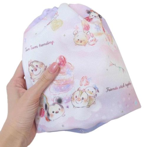 ディズニーツムツム 巾着袋 マチ付き巾着 新入学 ディズニー キャラクター グッズ メール便可