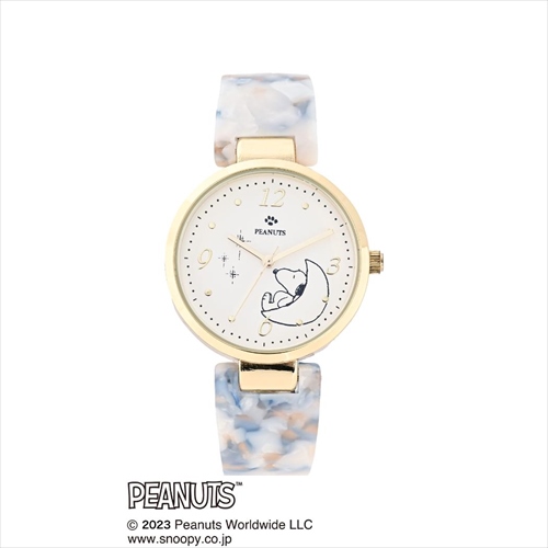 スヌーピー 腕時計 アクリルバングルウォッチY BL ピーナッツ キャラクター グッズ