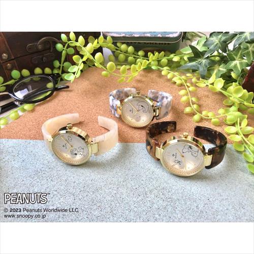スヌーピー 腕時計 アクリルバングルウォッチY BL ピーナッツ キャラクター グッズ