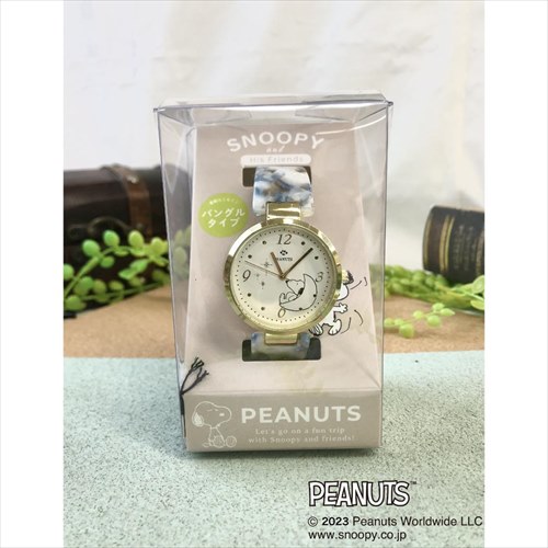スヌーピー 腕時計 アクリルバングルウォッチY BL ピーナッツ キャラクター グッズ