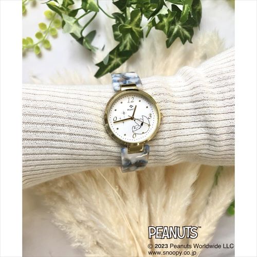 スヌーピー 腕時計 アクリルバングルウォッチY BL ピーナッツ キャラクター グッズ