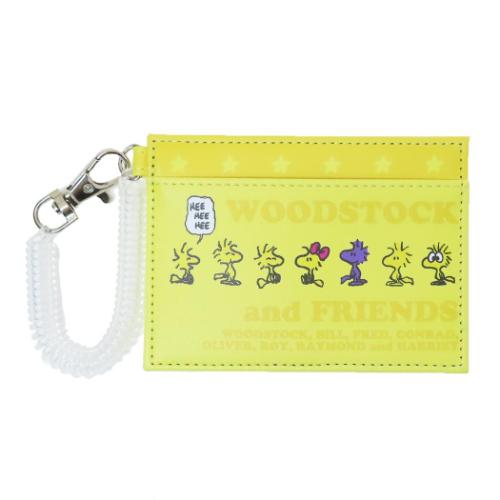 スヌーピー 定期入れ シングルパスケース YE ウッドストック ピーナッツ キャラクター グッズ メール便可