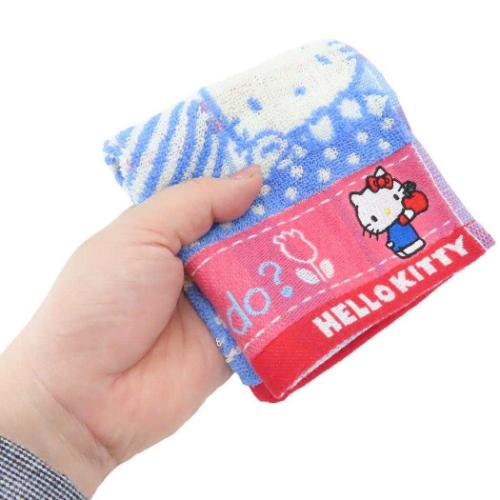 ハローキティ ミニタオル ジャガードハンカチタオル レトロブロックキティ サンリオ キャラクター グッズ メール便可