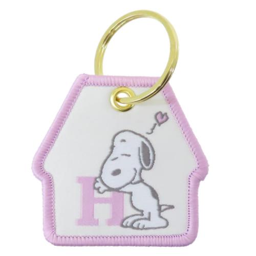 スヌーピー キーホルダー ワッペンキーリング H ピーナッツ キャラクター グッズ メール便可