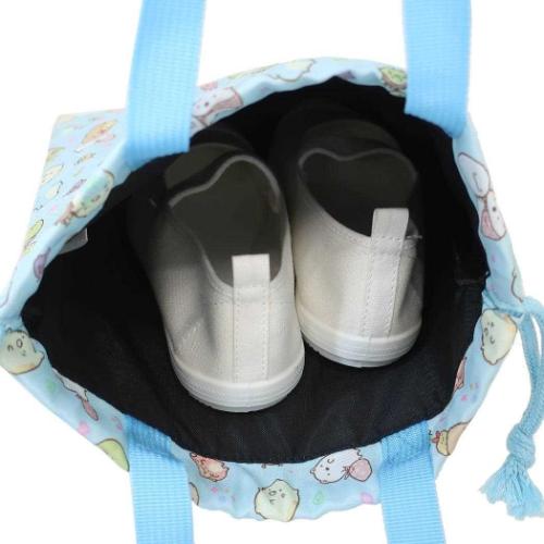 すみっコぐらし 巾着袋 総柄縦型巾着 ふしぎなおともだち 新入学 サンエックス キャラクター グッズ メール便可