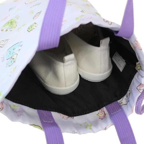 すみっコぐらし 巾着袋 総柄縦型巾着 ふしぎなうさぎのおへや 新入学 サンエックス キャラクター グッズ メール便可