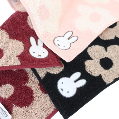 ミッフィー ハンドタオル タオルハンカチ シックフラワー ディックブルーナ 絵本キャラクター グッズ メール便可