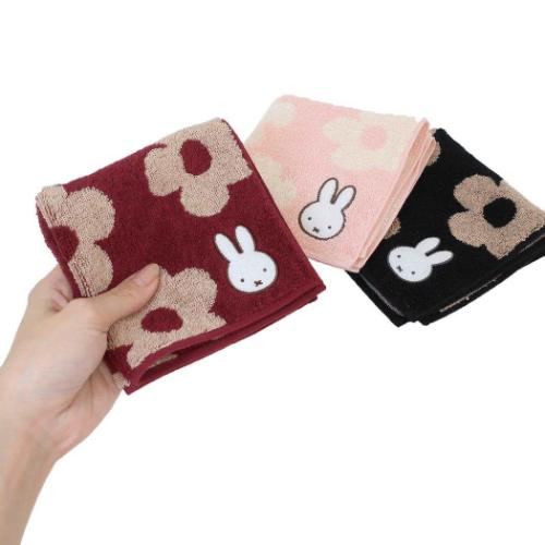 ミッフィー ハンドタオル タオルハンカチ シックフラワー ディックブルーナ 絵本キャラクター グッズ メール便可