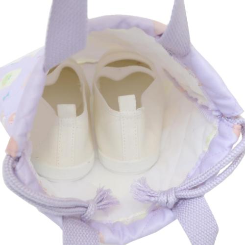 すみっコぐらし キルトシューズケース 体育館靴入れ パープル 新入学 サンエックス キャラクター グッズ メール便可