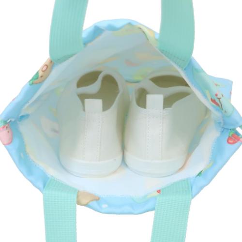 すみっコぐらし 体育館靴入れ シューズケース ブルー 新入学 サンエックス キャラクター グッズ メール便可