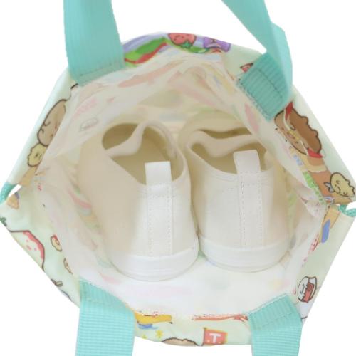 すみっコぐらし 体育館靴入れ シューズケース クリーム 新入学 サンエックス キャラクター グッズ メール便可